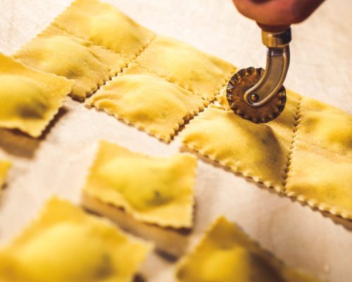 Ravioli.,Typical,Italian,Homemade,Fresh,Stuffed,Pasta,In,The,Preparation