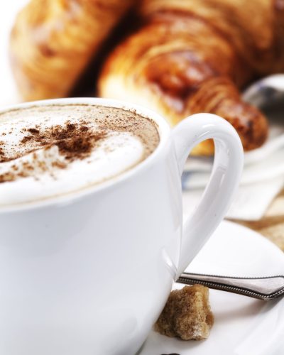 Breakfast,With,Coffee,And,Croissants
